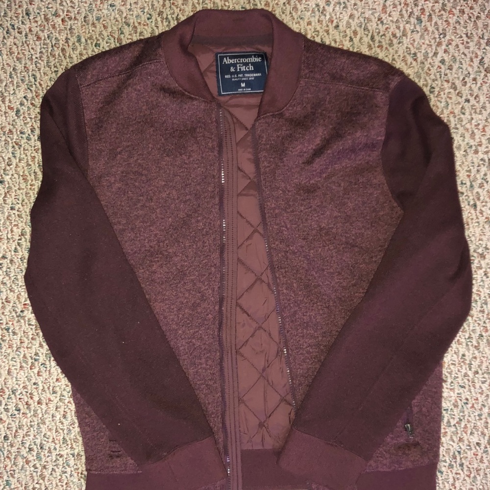 Burgundy Bomber Jacket